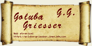 Goluba Griesser vizit kartica